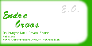 endre orvos business card